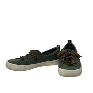 SPERRY green canvas Crest Vibe DUCK MONTAN Sneaker Size 6